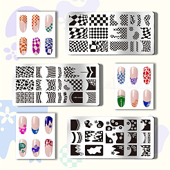 Stainless Steel DIY Nail Art Templates&nbsp;MRMJ-WH0092-017