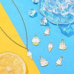 40Pcs 4 Styles Alloy Enamel Pendants&nbsp;ENAM-CJ0003-18