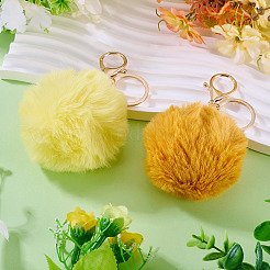 2Pcs 2 Colors Alloy Keychains&nbsp;KEYC-TA0004-68C