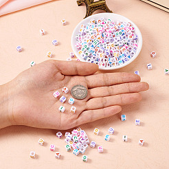 500Pcs 5 Style Opaque White Acrylic Beads&nbsp;SACR-TA0001-20