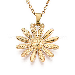 304 Stainless Steel Pendant Necklaces&nbsp;NJEW-T018-25G