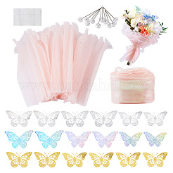 Wrinkled Wavy Polyester Flower Bouquets Wrapping Packaging&nbsp;FIND-TA0010-72A