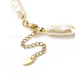 ABS Imitation Pearl & Natural Mixed Gemstone Chips Beaded Necklace for Women&nbsp;NJEW-JN03919