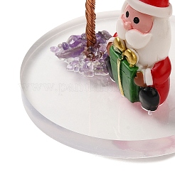 Christmas Natural Amethyst Chips Tree Decorations&nbsp;DJEW-K028-03A