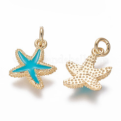 Brass Enamel Charms&nbsp;KK-L185-19M