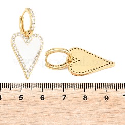 Valentine's Day Heart Brass Micro Pave Clear Cubic Zirconia Hoop Earrings&nbsp;EJEW-Z164-10G-03