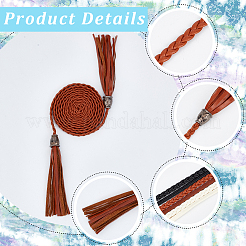 5Pcs 5 Styles PU Leather Wrap Around Chain Belt&nbsp;AJEW-CP0008-15