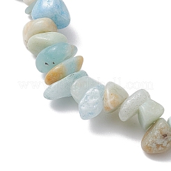 Natural Flower Amazonite Chip Beaded Stretch Bracelets&nbsp;BJEW-JB10689-04