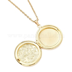 Brass Locket Pendant Necklaces&nbsp;NJEW-JN05906