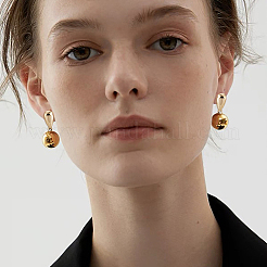Teardrop Brass Stud Earring Findings&nbsp;KK-CN0003-41