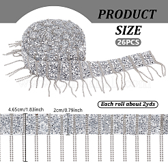 Alloy & Resin Tassels Ribbon&nbsp;OCOR-WH0105-004P