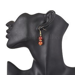 Round Natural Striped Agate/Banded Agate Beaded Necklace & Bracelet & Dangle Earring Sets&nbsp;SJEW-JS01328
