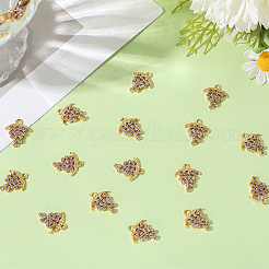 16Pcs Brass Micro Pave Cubic Zirconia Pendants&nbsp;KK-BBC0018-67