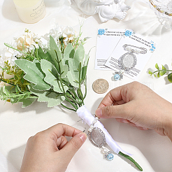 2Pcs Angel Polyester & Plastic Alloy Brooch Findings&nbsp;FIND-ME0003-90