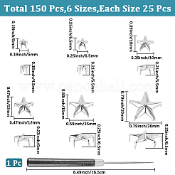150Pcs 6 Styles Iron Rivets&nbsp;IFIN-CL0001-05P
