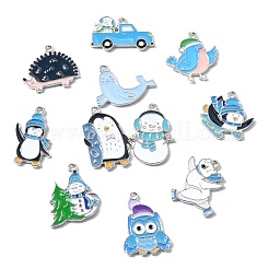 40Pcs 20 Styles Winter Theme Zinc Alloy Enamel Pendants&nbsp;ENAM-CJ0006-43