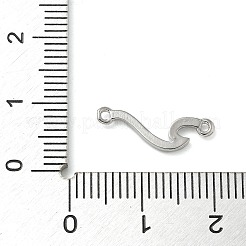 Rack Plating Brass Wave Shaped Links Connector Charms&nbsp;KK-K392-31P