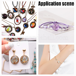 80Pcs 8 Style Transparent Glass Cabochons&nbsp;GGLA-HY0001-01