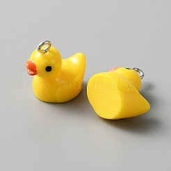 Opaque Resin Pendants&nbsp;RESI-WH0029-12P-01