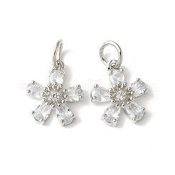 Brass Micro Pave Cubic Zirconia Pendants&nbsp;KK-U067-04P