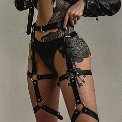 Adjustable Alloy & PU Leather Waist Leg Chains for Women&nbsp;FS-WG282E8-02
