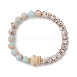 Synthetic Imperial Jasper & Undyed Natural Moon & Star Xingyue Bodhi Beaded Stretch Bracelets for Women&nbsp;BJEW-TA00738