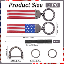 Imitation Leather Keychain Holder&nbsp;DIY-WH20013-23E