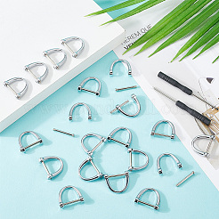 20Pcs Zinc Alloy Adjustable Alloy D Ring Clip Buckles for Bag Chain Strap with 2Pcs Iron Screwdriver&nbsp;FIND-GF0006-91C