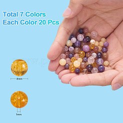 140Pcs 7 Style Gemstone Beads&nbsp;G-SZ0001-97A