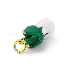 Brass Enamel Pendants&nbsp;KK-U066-02B-G