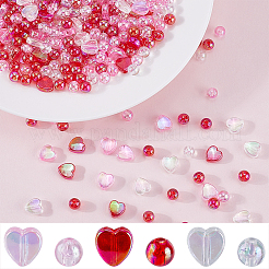 1650Pcs Valentine's Day Transparent Acrylic Beads&nbsp;SACR-SP0001-11