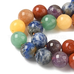 Chakra Natural Mixed Gemstone Beads Strands&nbsp;G-P574-A03-10mm