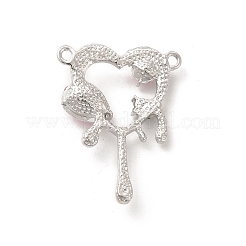Alloy Cubic Zirconia 2-Loop Pendants&nbsp;ALRI-K050-01P