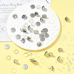 DIY Flat Round Stud Earring Making Kits&nbsp;DIY-FS0009-21