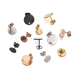 PVD Vacuum Plating 304 Stainless Steel Stud Earring Findings&nbsp;STAS-TA0004-67