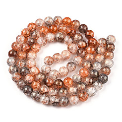 Baking Paint Crackle Glass Bead Strands&nbsp;DGLA-R053-05Q