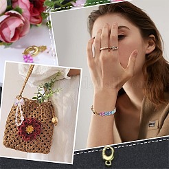 6Pcs Brass Spring Gate Rings&nbsp;FIND-SC0010-92