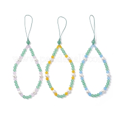 Natural & Dyed Malaysia Jade Mobile Straps&nbsp;HJEW-JM03426