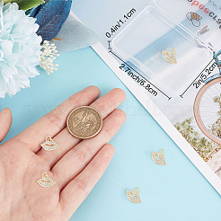 6Pcs Brass Micro Pave Grade AAA Cubic Zirconia Charms&nbsp;ZIRC-BBC0001-72