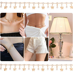 Handmade Rhinestone Flat Round Link Chains&nbsp;CHC-TA0001-35