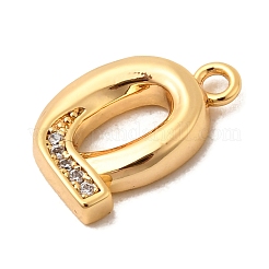 Brass Micro Pave Cubic Zirconia Charms&nbsp;KK-C117-12G-Q