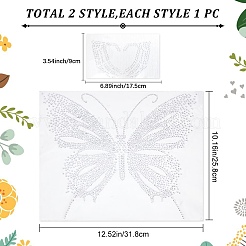 2 Sheets 2 Style  Glitter Hotfix Rhinestone&nbsp;DIY-GF0006-60