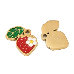 Fruit 304 Stainless Steel Enamel Charms&nbsp;X-STAS-C137-04B-G