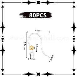 80Pcs Eco-Friendly Plastic Earring Hooks&nbsp;STAS-UN0054-49