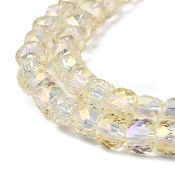 Electroplate Transparent Glass Beads Strands&nbsp;GLAA-C029-03A-02