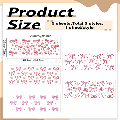 5 Sheets 5 Styles PVC Plastic Waterproof Decorative Sticker Labels&nbsp;DIY-LP0005-30