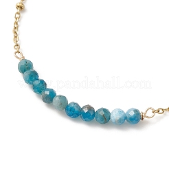 4Pcs 4 Style Natural Mixed Gemstone Beaded Link Braclet with Satellite Chains&nbsp;BJEW-JB09496-01
