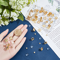 40Pcs 304 Stainless Steel Stud Earring Settings&nbsp;DIY-SP0007-46B