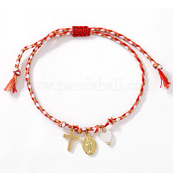 Religion Brass & Natural Shell Charm Bracelets&nbsp;LS-KR4902-10