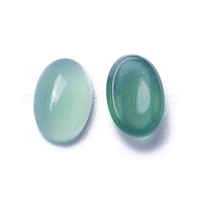 Natural Dyed & Heated Green Onyx Agate Cabochons&nbsp;G-F605E-12A-1